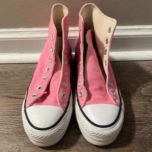 Converse Pink Canvas High-Tops